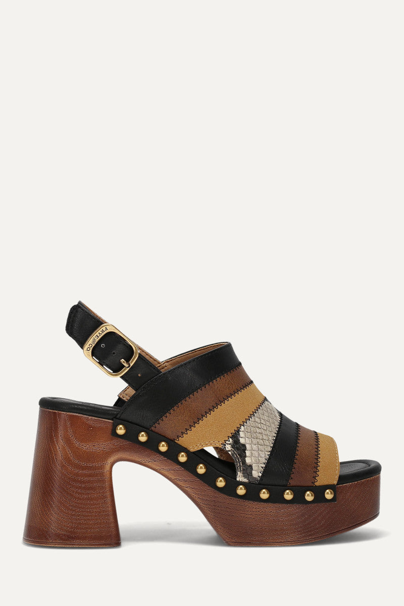 Wylie Patchwork - Black Multi - Outside