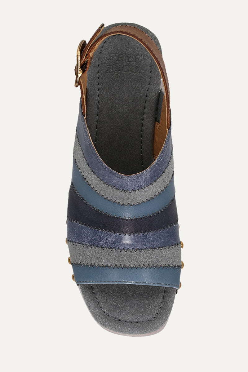 Wylie Patchwork - Blue Multi - Top Down