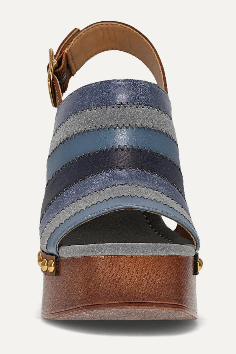 Wylie Patchwork - Blue Multi - Front