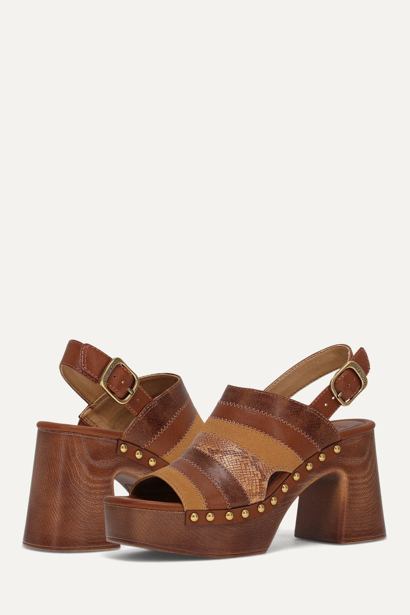 Wylie Patchwork - Mixed Cognac - Pair