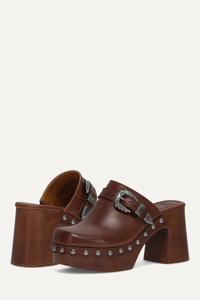 Wylie Scalloped Clog - Auburn - Pair
