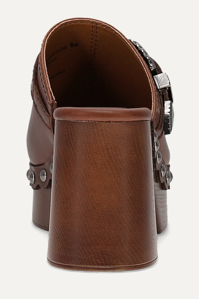 Wylie Scalloped Clog - Auburn - Back